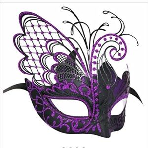 Masquerade mask for women shiny glitter butterfly
